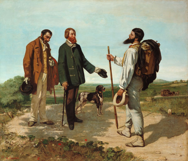 The meeting (or: Voucher at-home day Monsieur Courbet) od Gustave Courbet