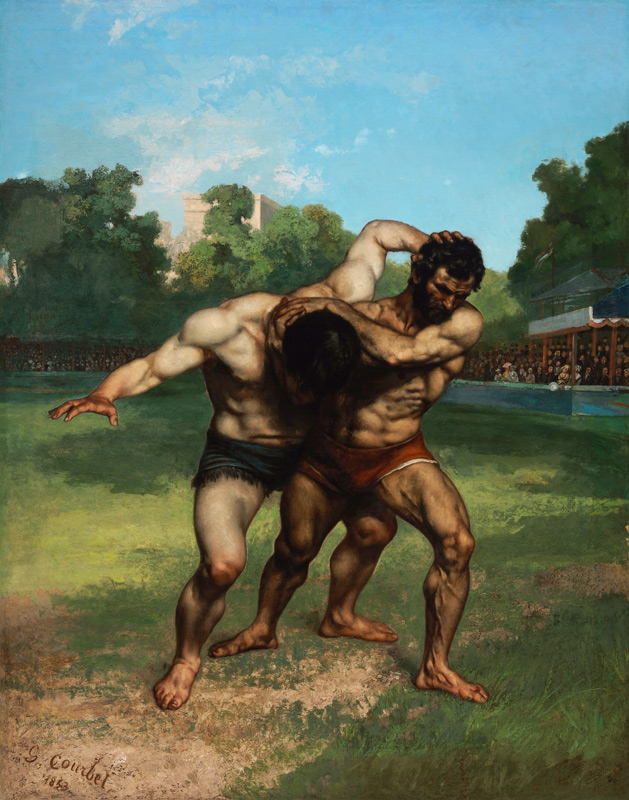 The Wrestlers od Gustave Courbet