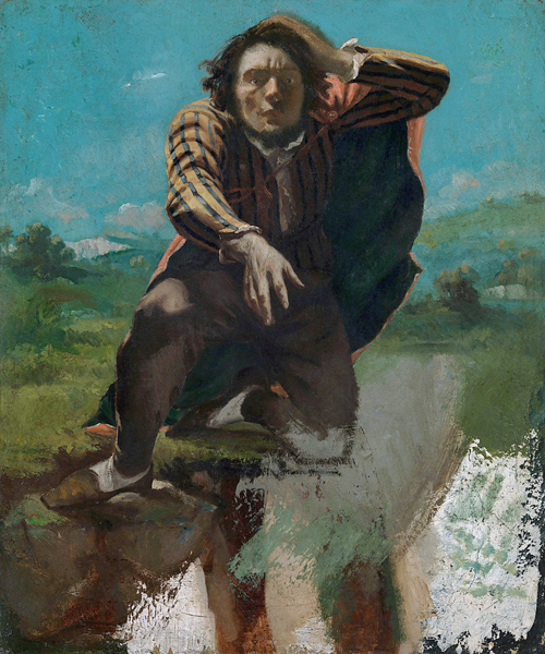 Self-Portrait (The Man Made Mad by Fear) od Gustave Courbet