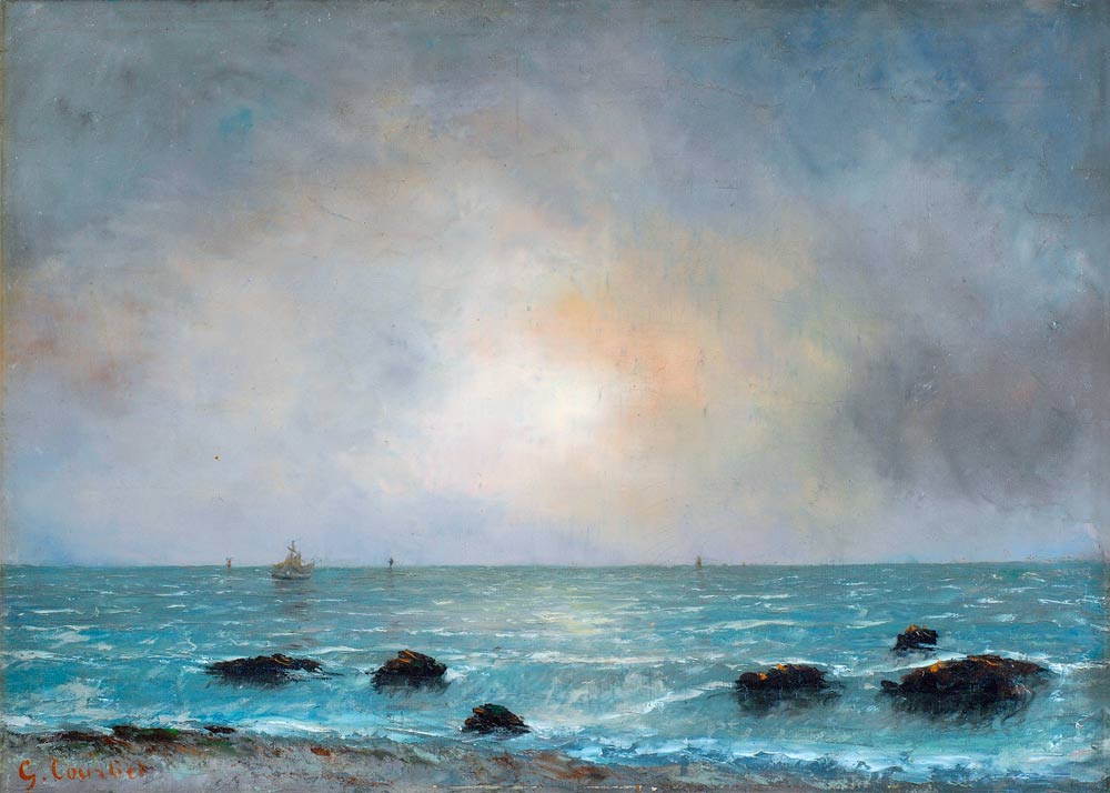 Sonnenaufgang am Meer od Gustave Courbet