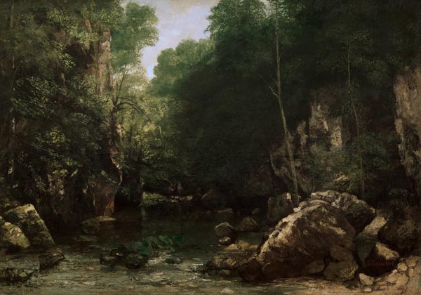 Brook of Puits noir od Gustave Courbet