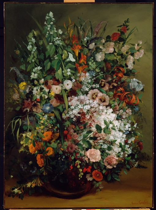 Bouquet of Flowers in a Vase od Gustave Courbet