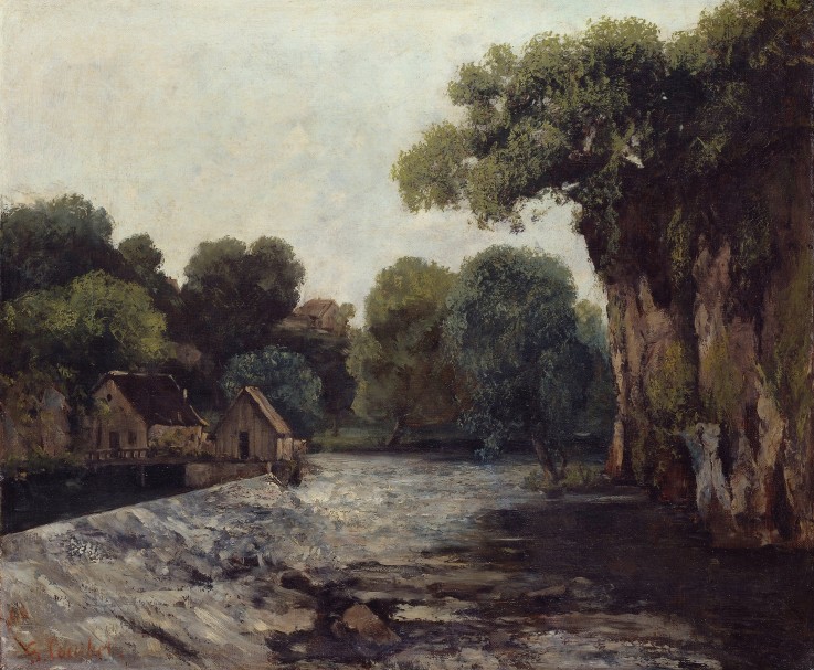 The Weir at the Mill od Gustave Courbet