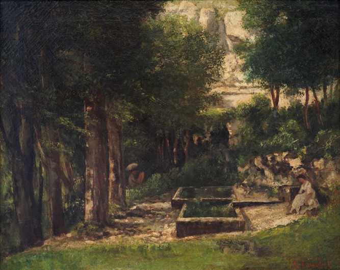 The Spring in Fouras (A painter and his model) od Gustave Courbet