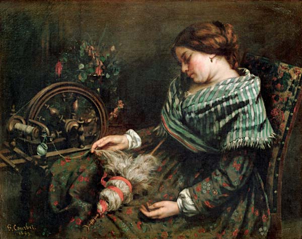 The sleeping spinner,1853 Canvas Musee F od Gustave Courbet