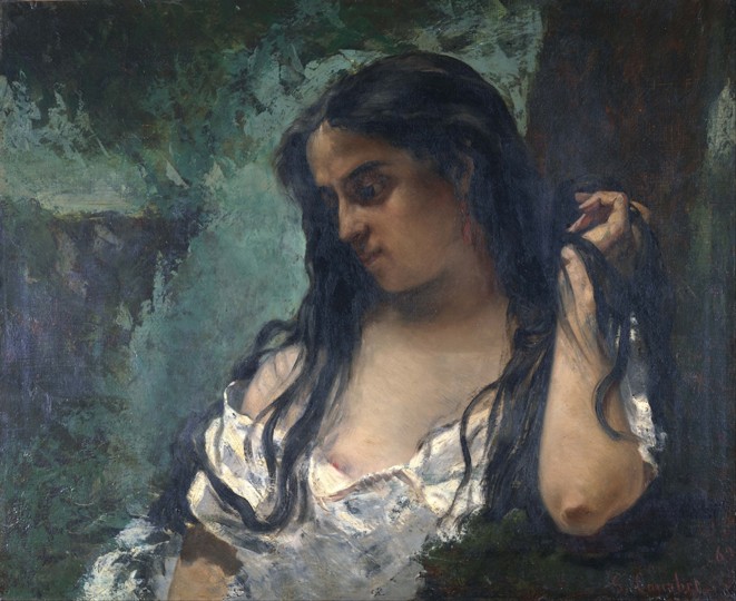 Gypsy in Reflection od Gustave Courbet