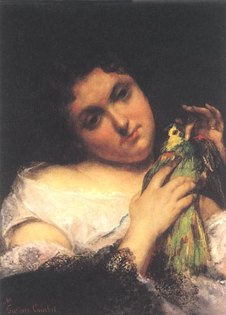 Woman with parrot od Gustave Courbet