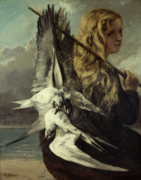 Girl with Seagulls od Gustave Courbet