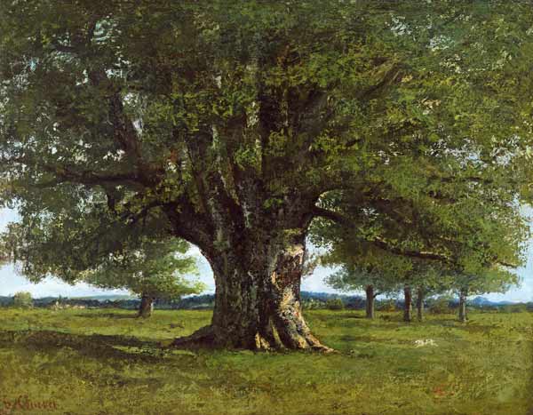 The Oak of Flagey, called Vercingetorix od Gustave Courbet