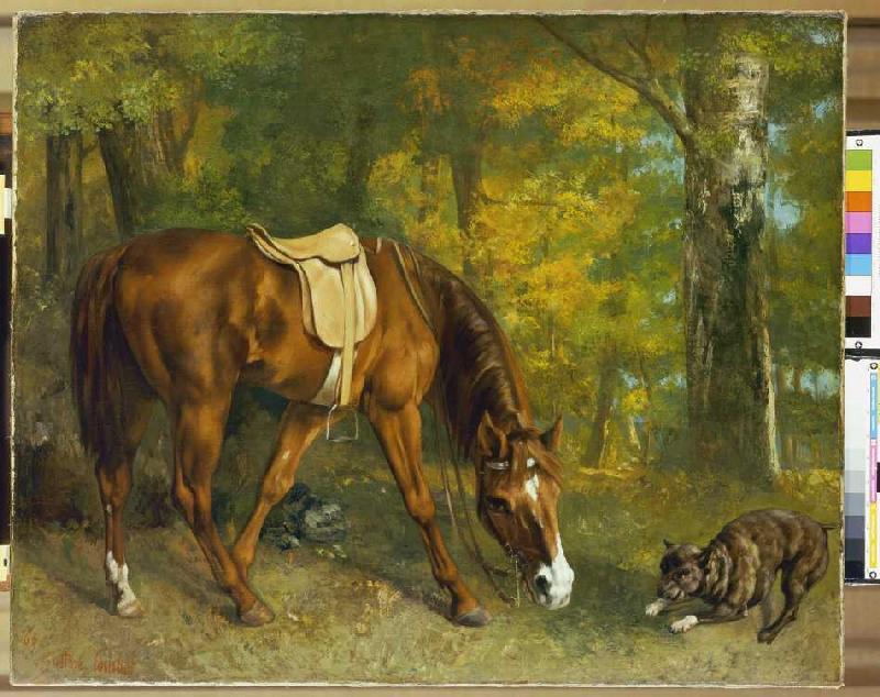 Horse in the woods od Gustave Courbet