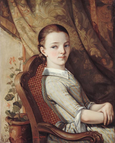 Portrait de Juliette Courbet od Gustave Courbet