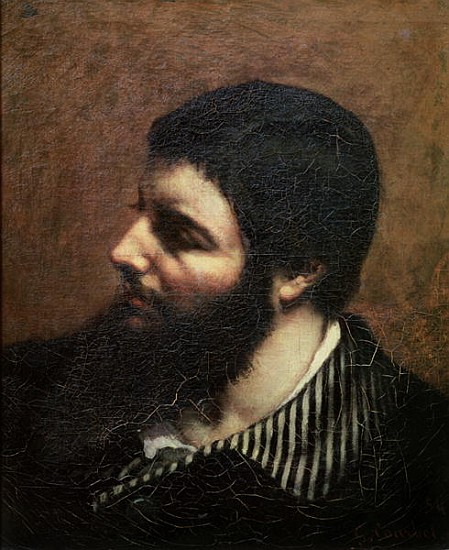 Self Portrait with Striped Collar od Gustave Courbet