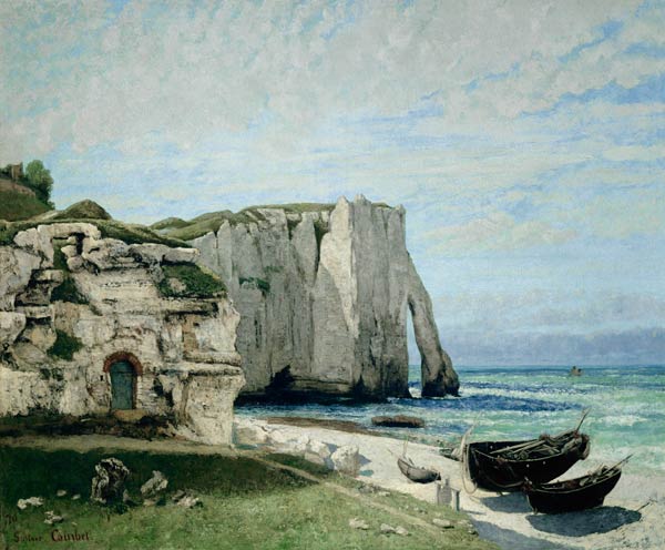 Cliff at Etretat od Gustave Courbet