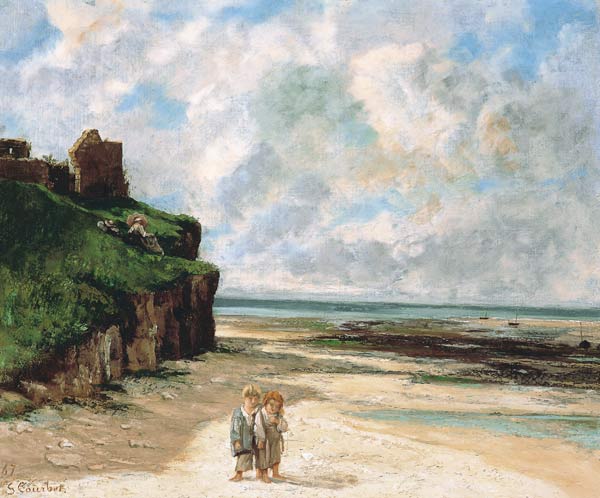 The Beach at Saint-Aubin-sur-Mer od Gustave Courbet