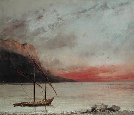 Sunset over Lake Leman od Gustave Courbet