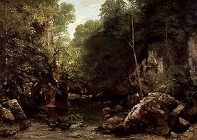 The woods brook (Le ruisseau envelope) od Gustave Courbet