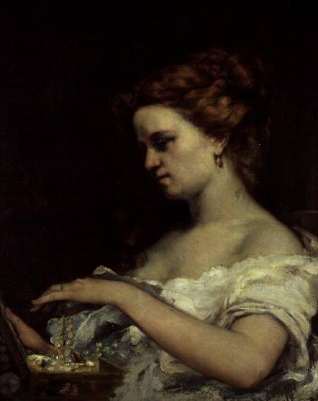 A Woman with Jewellery od Gustave Courbet