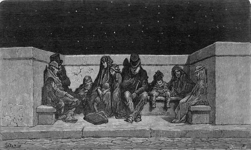Asleep under the Stars, illustration from ''London, a Pilgrimage'' od Gustave Doré