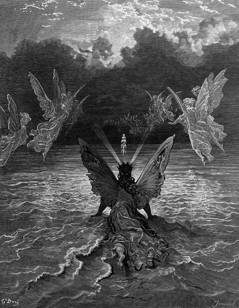The ship continues to sail miraculously, moved by a troupe of angelic spirits, scene from ''The Rime od Gustave Doré