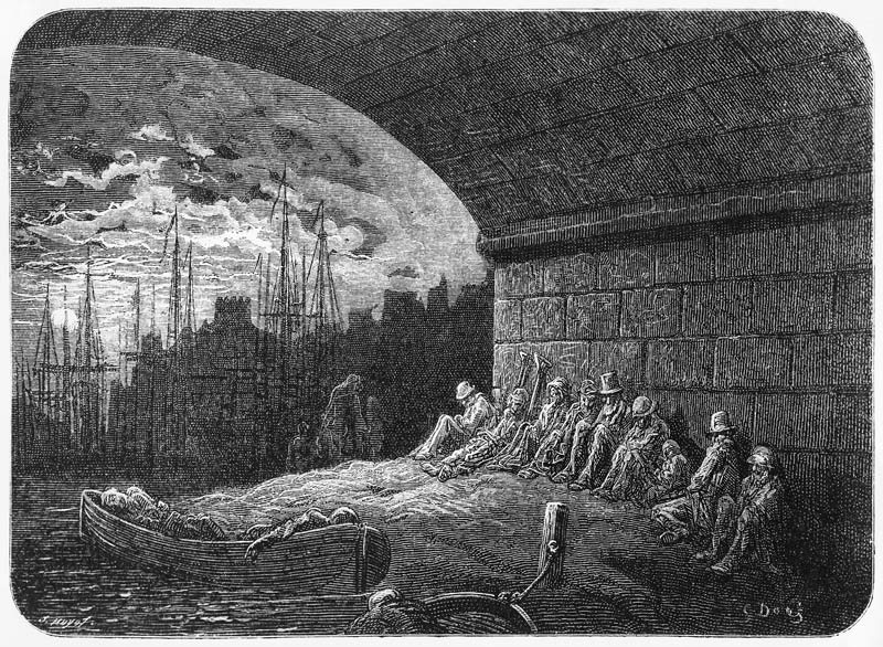 Under the Arches, illustration from ''London, A Pilgrimage'' od Gustave Doré