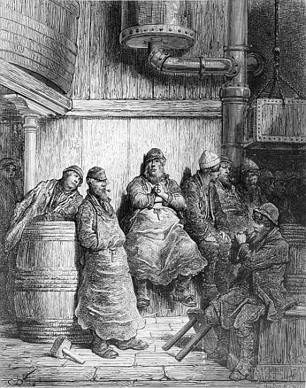 Brewers at Rest, from ''London, a Pilgrimage'', written by William Blanchard Jerrold (1826-94) & ; e od Gustave Doré