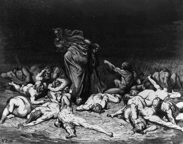 Dante and Virgil in Hell, illustration from ''The Divine Comedy'' od Gustave Doré