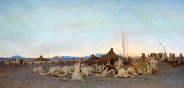Evening Prayer in the Sahara od Gustave Guillaumet