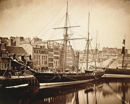 The Imperial Yacht 'La Reine Hortense' at Le Havre, 1856 (sepia photo) od Gustave Le Gray