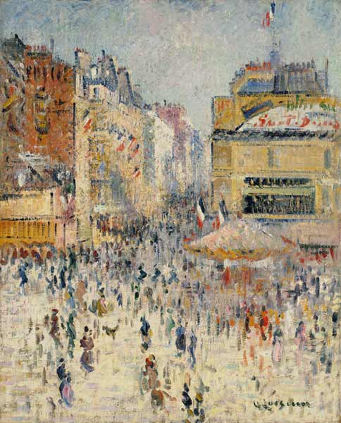 July 14th on the Rue de Clignancourt in Paris od Gustave Loiseau