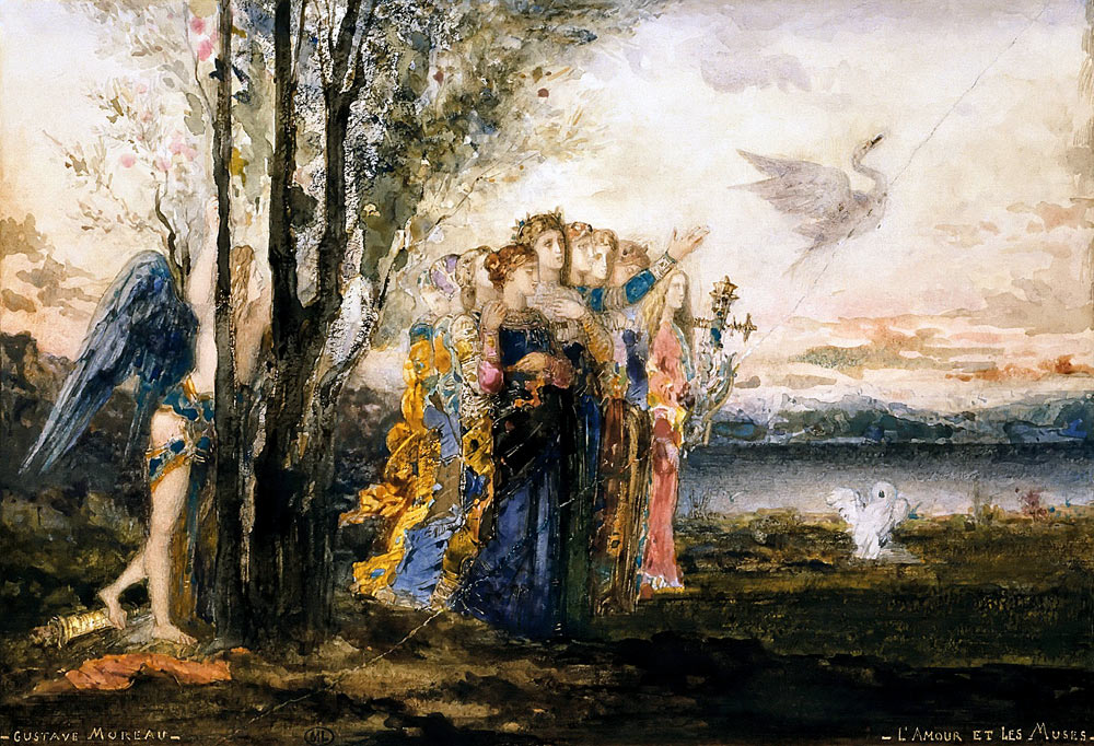 Cupid and the Muses od Gustave Moreau