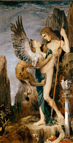 Oedipus and the Sphinx od Gustave Moreau