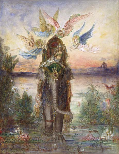 The Sacred Elephant (Péri) od Gustave Moreau