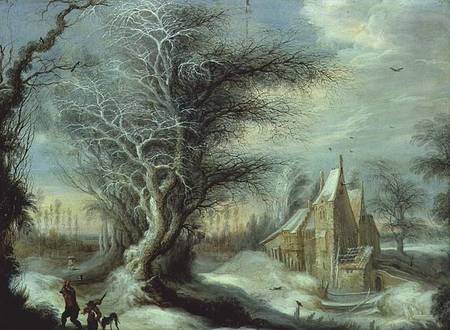 Winter Landscape with a Woodcutter od Gysbrecht Lytens or Leytens