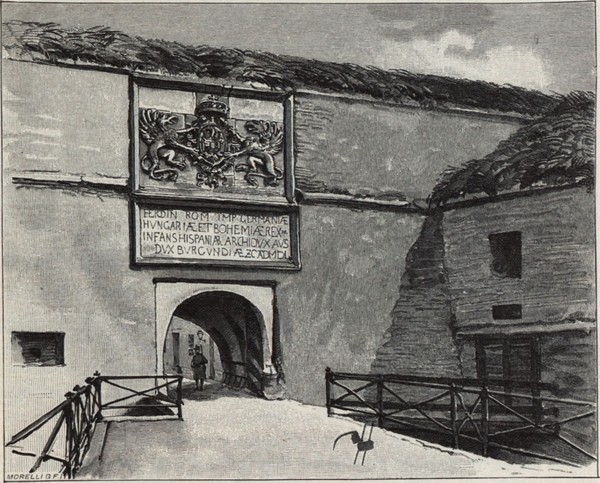 Tor der alten Festung in Komorn od Gyula (Julius) Háry