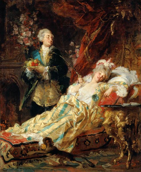 Louis XV and Madame Dubarry od Gyula (or Julius de) Benczur