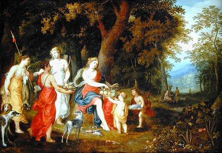 Diana and Her Maidens, after the hunt od H. van Govaerts