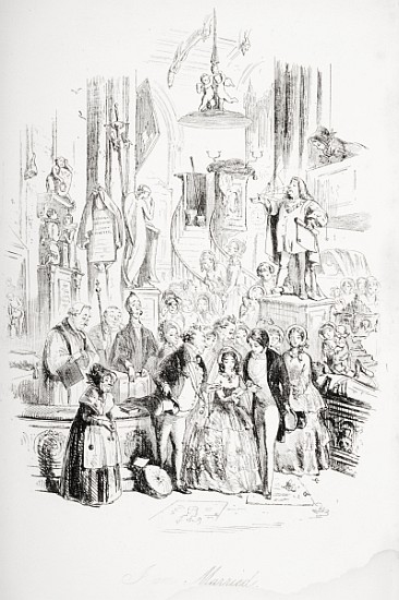 I''m Married, illustration from ''David Copperfield'' Charles Dickens (1812-70) first published by   od Hablot Knight (Phiz) Browne