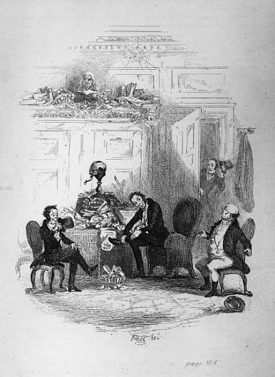 The First Interview with Mr. Serjeant Snubbin, illustration from ''The Pickwick Papers'' Charles Dar od Hablot Knight (Phiz) Browne