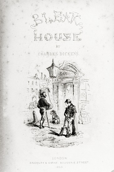 Title page of ''Bleak House'' Charles Dickens (1812-70) published by  1853 od Hablot Knight (Phiz) Browne