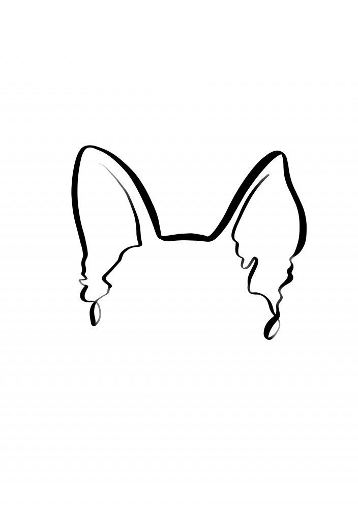 Dog Ears (German Shepherd) od Hanna Lee Tidd