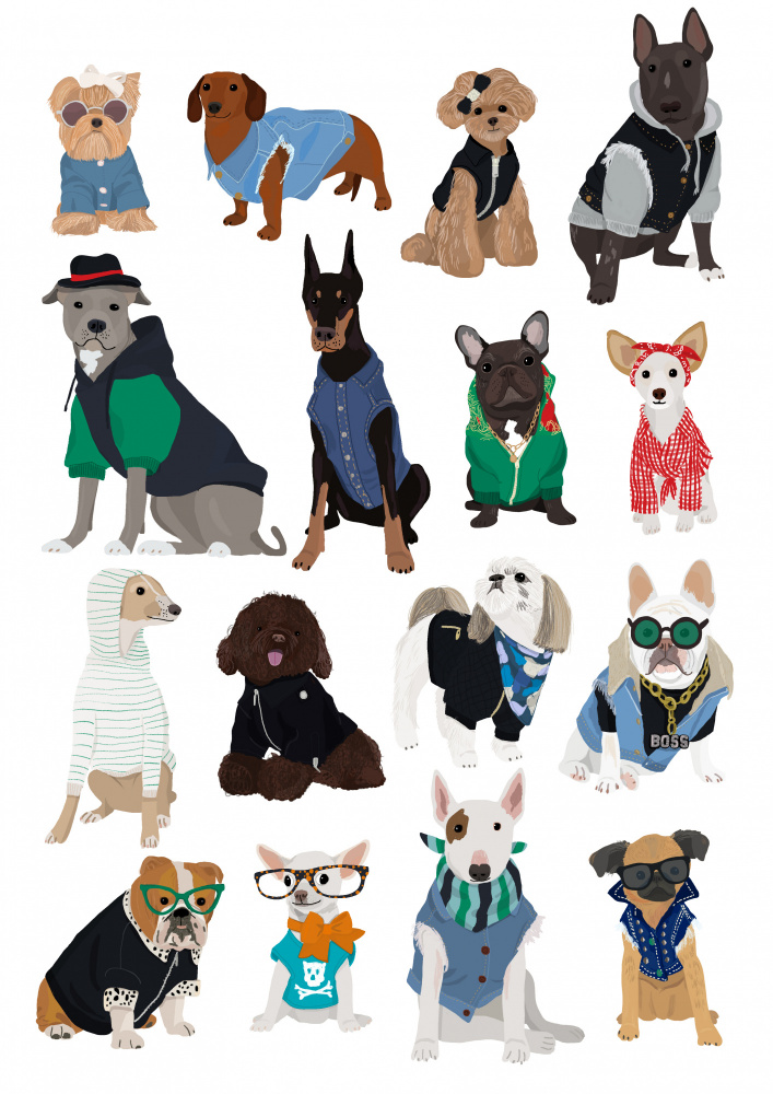 Cool Dog Print od Hanna Melin