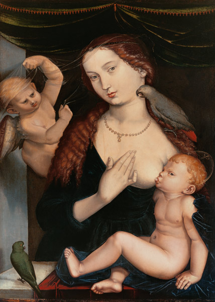 The Madonna with the parrots od Hans Baldung Grien