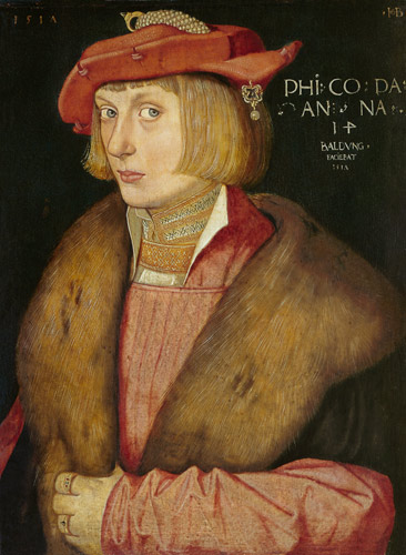 Portrait of the count palatine Philipp of the warlike od Hans Baldung Grien
