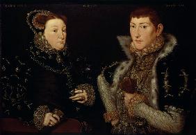 Lady Mary Nevill and her son Gregory Fiennes