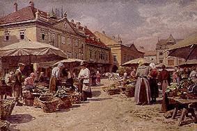 Market day in an old Austrian small town. od Hans Hamza