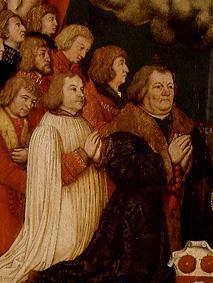 Votive picture of Ulrich Schwarz and his family's detail: Ulrich and sons