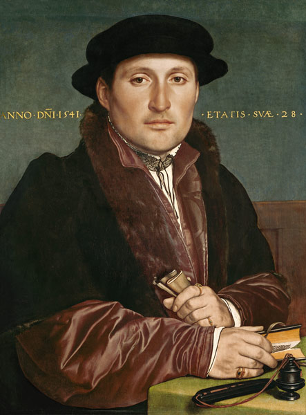 Portrait of a young merchant (angebl Hans of muzzle from Nuremberg) od Hans Holbein d.J.