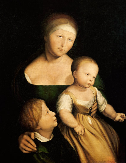 The Artist's Wife and Children od Hans Holbein d.J.