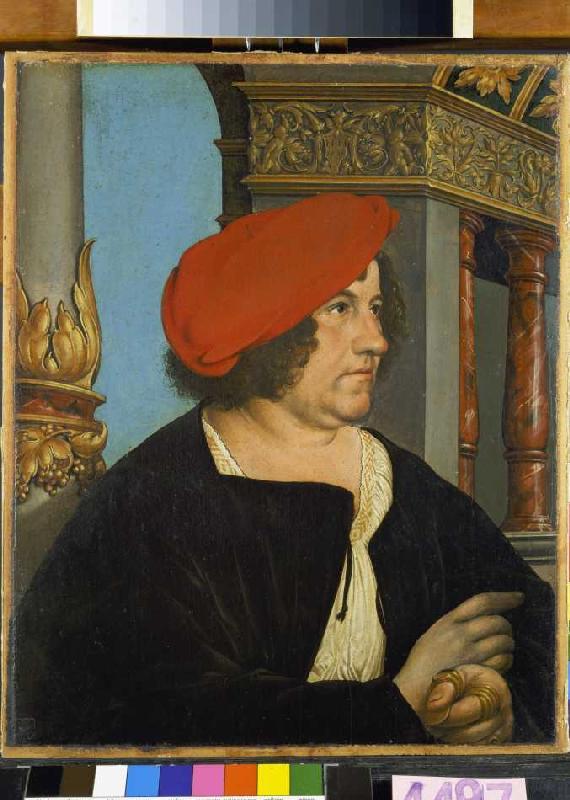 Portrait of the Basle mayor J.Meyer to the rabbits od Hans Holbein d.J.
