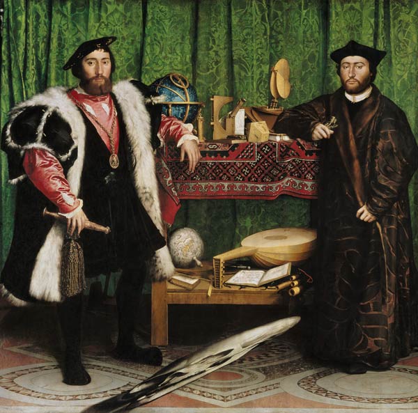 Portrait of the French sent Jean de Dinteville and Georges De Selve od Hans Holbein d.J.